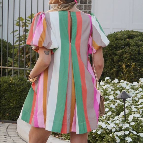 Entro Striped Boutique Dress - Picture 4 of 5